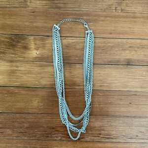 Silver Multi Chain Necklace